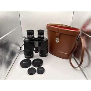 VTG Classic Black Bell & Howell 8-17x Zoom Binoculars 48mm UV Lens W/ Case